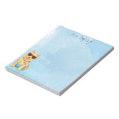 Summer Norwich Terrierメモ帳 ノートパッド (回転)