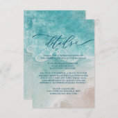 Summer Ocean Blue Beach Elegance エンクロージャーカード (正面/裏面)