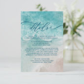 Summer Ocean Blue Beach Elegance エンクロージャーカード (スタンド正面)