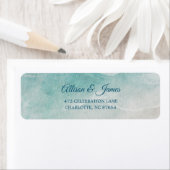 Summer Ocean Blue Beach Elegance ラベル (インサイチュ)