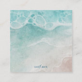 Summer Ocean Blue Beach  Wedding RSVP Card エンクロージャーカード (裏面)