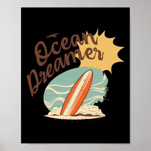 Summer - Ocean Dreamer Surfing ポスター (正面)