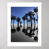 Summer Ocean Palms Reflection Photography ポスター (正面)