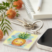 Summer On The Go Happy Pineapple Keychain キーホルダー (正面右)