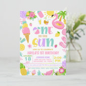Summer One in the Sun Birthday Party Invitation 招待状 (スタンド正面)