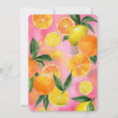 Summer Oranges Baby Shower invitation 招待状 (裏面)