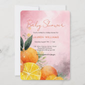 Summer Oranges Baby Shower invitation 招待状 (正面)