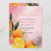 Summer Oranges Bridal Shower invitation 招待状 (正面/裏面)