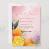 Summer Oranges Bridal Shower invitation 招待状 (正面)