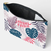 Summer palm layout rainforest leaf motif beach  アクセサリーポーチ (見開き)