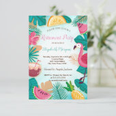 Summer, PalmLeaf，フラミンゴ，フルーツ除・売却パーティー 招待状 (スタンド正面)