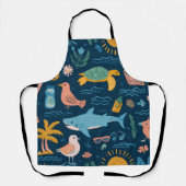 Summer Paradise All-Over Print Apron Gift エプロン (正面)