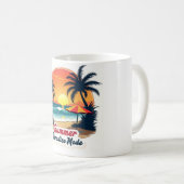 Summer Paradise Mode Retro Beach Mug コーヒーマグカップ (正面右)