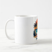 Summer Paradise Mode Retro Beach Mug コーヒーマグカップ (左)