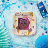 Summer party ice cream ペーパープレート (パーティー)