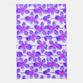 Summer Pastel Chalk Floral Kitchen Towel キッチンタオル (縦)