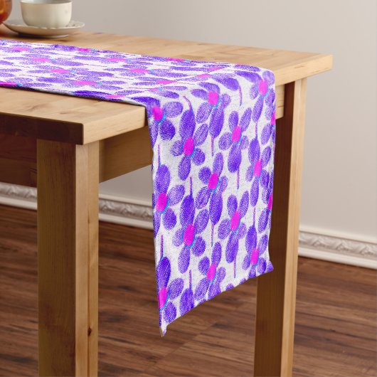 Summer Pastel Chalk Floral Table Runner ショートテーブルランナー (インサイチュ)