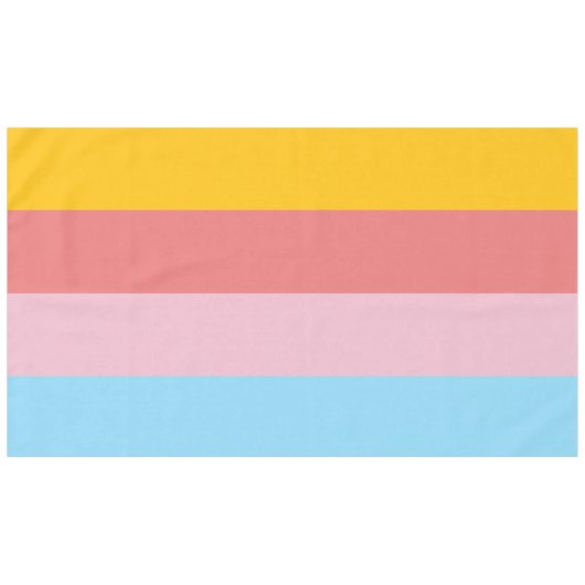 Summer pastel color scheme テーブルクロス (正面(横))