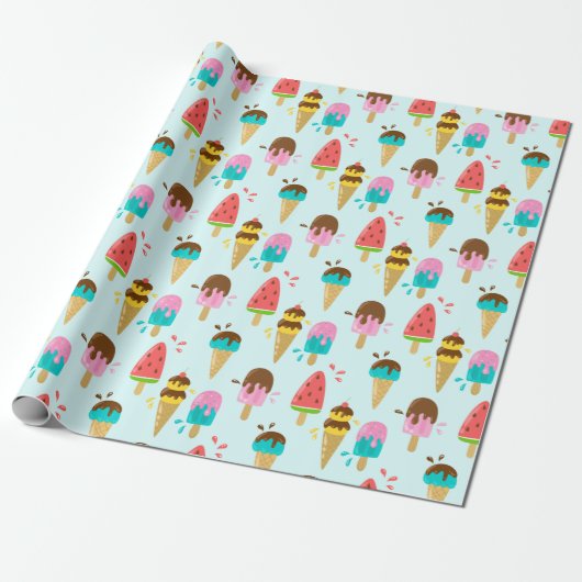 Summer Pattern Wrapping Paper ラッピングペーパー (アンロールド)