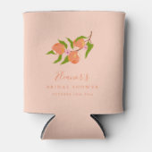 Summer Peach Fruit Boho Bridal Shower Favor 缶クーラー (正面)