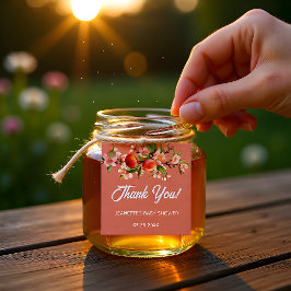 Summer Peach Watercolor Baby Shower フェイバータグ