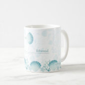Summer Pearl Watercolor Ocean Design コーヒーマグカップ (正面右)
