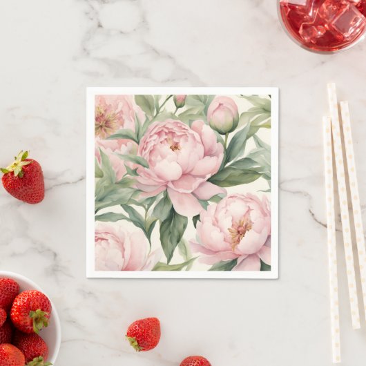 Summer Peonies Coasters, Many Styles Available  スタンダードカクテルナプキン (インサイチュ)