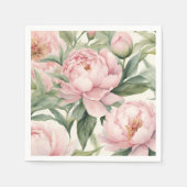 Summer Peonies Coasters, Many Styles Available  スタンダードカクテルナプキン (正面)