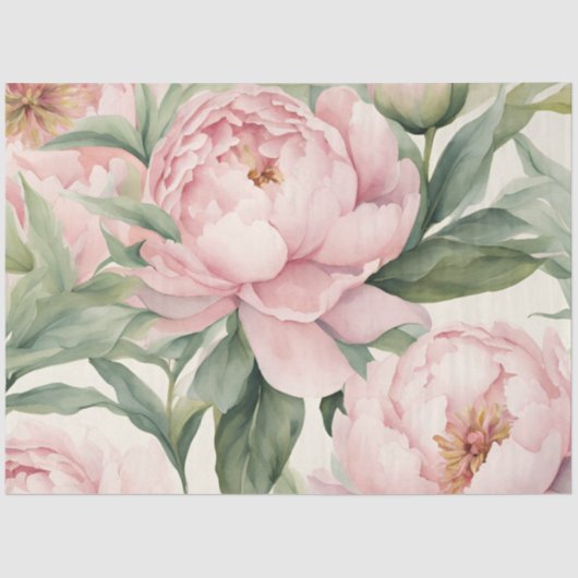Summer Peonies Coasters, Many Styles Available  薄葉紙 (正面)