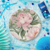 Summer Peonies Thermal  ペーパープレート (パーティー)