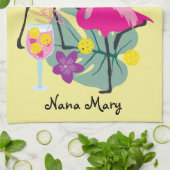 Summer Pickleball 🤩トロピカルパーティー キッチンタオル (折り畳み)