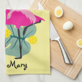 Summer Pickleball 🤩トロピカルパーティー キッチンタオル (四つ折り)