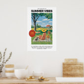 Summer Picnic Art Print Retro Sunny Day Poster 10 ポスター (キッチン)