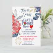 Summer Picnic Barbeque Party Invitation 招待状 (スタンド正面)