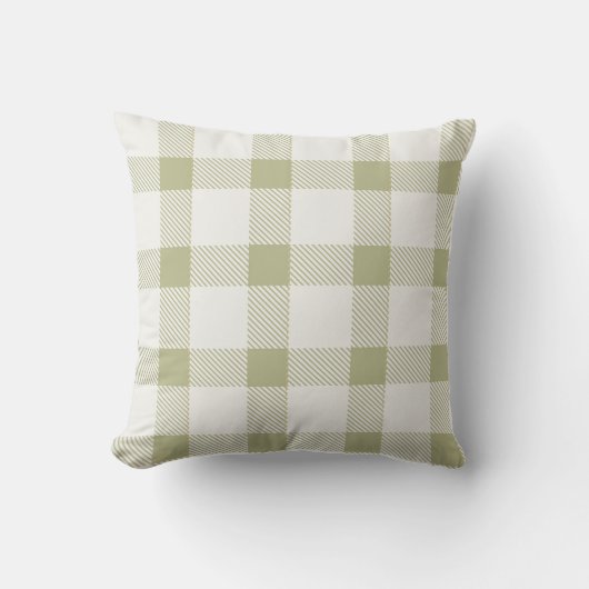 Summer picnic plaid cotton クッション (正面)