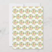 Summer Pink and Yellow Flowers and Foliage Wedding 招待状 (裏面)