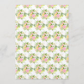 Summer Pink and Yellow Flowers Wedding メニュー (裏面)