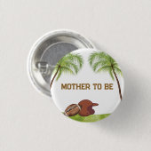 Summer Plam Football Mother To Be Baby Shower  缶バッジ (正面&裏面)