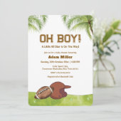 Summer Plam Tree All Star Football Baby Shower  招待状 (スタンド正面)