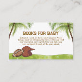 Summer Plam Tree Football Sport Books Baby Shower エンクロージャーカード (正面)