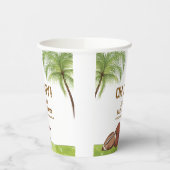 Summer Plam Tree Football Sport Boy Baby Shower  紙コップ (左)