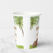 Summer Plam Tree Football Sport Boy Baby Shower  紙コップ (右)