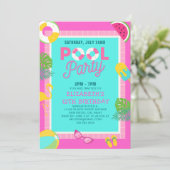 Summer Pool Birthday Bash Girl 招待状 (スタンド正面)