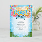 Summer Pool Party 30th Birthday Invitation 招待状 (スタンド正面)