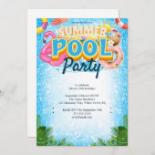 Summer Pool Party 30th Birthday Invitation 招待状 (正面/裏面)