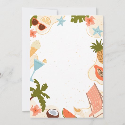  Summer Pool Party Baby Shower  招待状 (裏面)