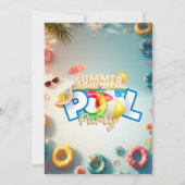  Summer Pool Party Invitation 招待状 (裏面)