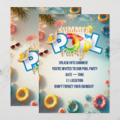  Summer Pool Party Invitation 招待状 (正面/裏面)