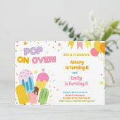 Summer Popsicle Kids Joint Birthday 招待状 (スタンド正面)