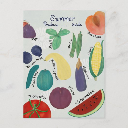 Summer Produce Guide ポストカード (正面)